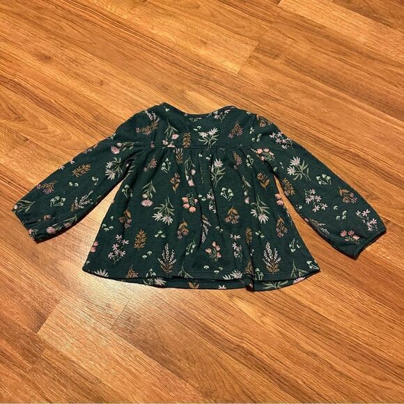 Giranimals/ Jumping Beans Green & black floral toddler girls outfit 24 months - Picture 2 of 9